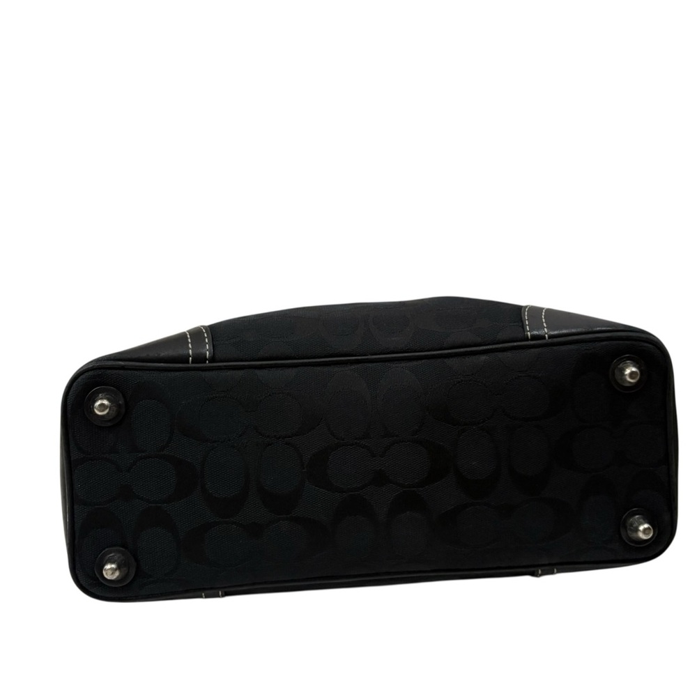 Coach Hampton Signature Satchel with Jacquard and Leather - Picture 5 of 8